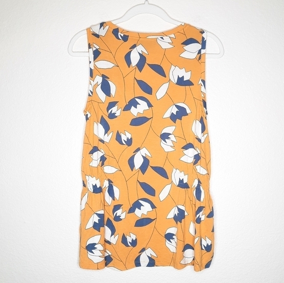 Modcloth Yellow Floral Easily Leisurely Knit Tank Top L - Picture 4 of 7